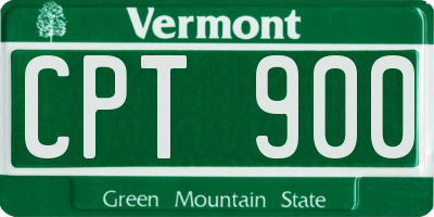 VT license plate CPT900