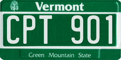 VT license plate CPT901