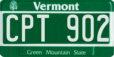 VT license plate CPT902