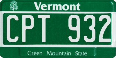 VT license plate CPT932