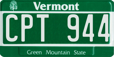 VT license plate CPT944