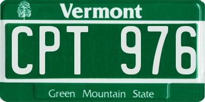 VT license plate CPT976