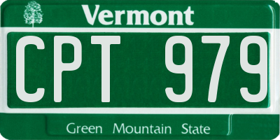 VT license plate CPT979