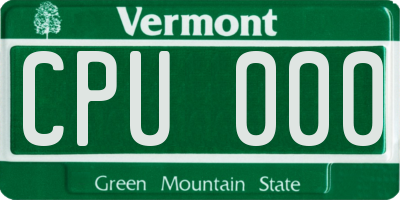 VT license plate CPU000