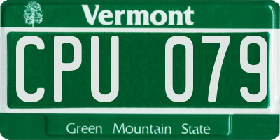 VT license plate CPU079