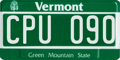 VT license plate CPU090