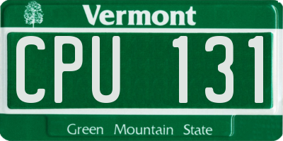 VT license plate CPU131