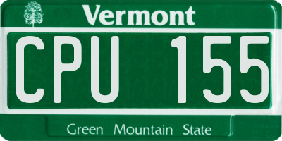 VT license plate CPU155