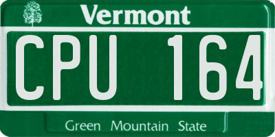 VT license plate CPU164