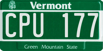 VT license plate CPU177