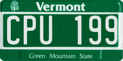 VT license plate CPU199