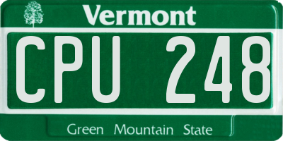 VT license plate CPU248
