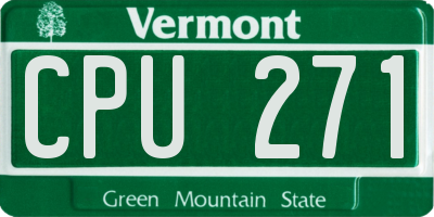 VT license plate CPU271