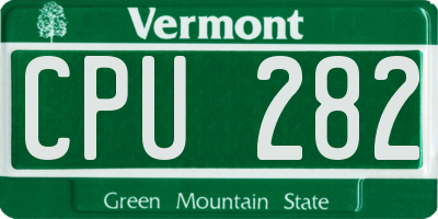 VT license plate CPU282