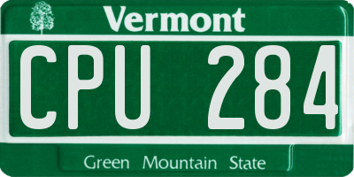 VT license plate CPU284