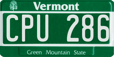 VT license plate CPU286