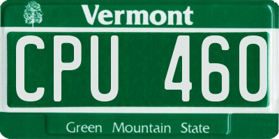 VT license plate CPU460