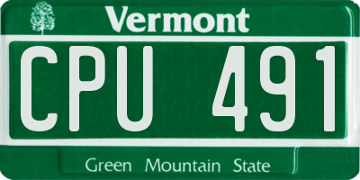 VT license plate CPU491