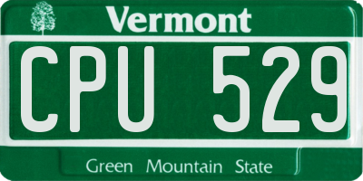 VT license plate CPU529