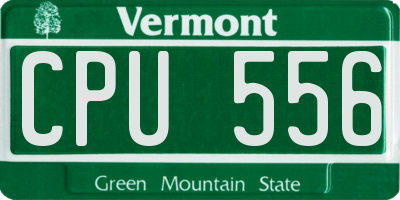 VT license plate CPU556