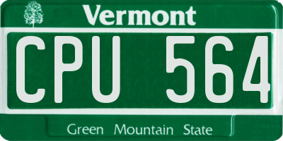 VT license plate CPU564