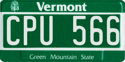 VT license plate CPU566