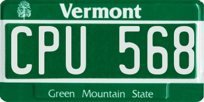 VT license plate CPU568