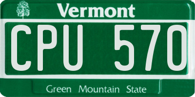 VT license plate CPU570