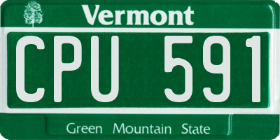 VT license plate CPU591