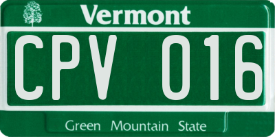 VT license plate CPV016