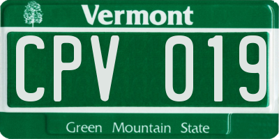 VT license plate CPV019
