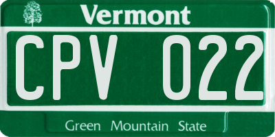 VT license plate CPV022