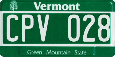 VT license plate CPV028