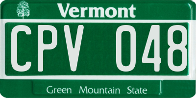 VT license plate CPV048