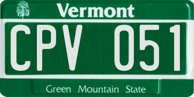 VT license plate CPV051