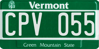 VT license plate CPV055