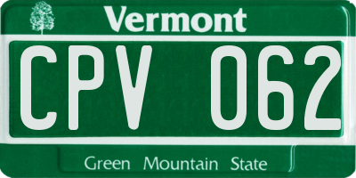 VT license plate CPV062