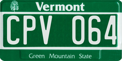 VT license plate CPV064