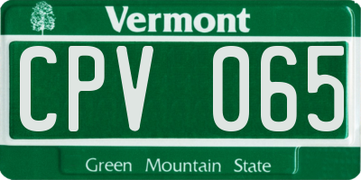 VT license plate CPV065