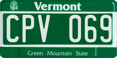 VT license plate CPV069