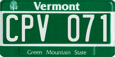 VT license plate CPV071