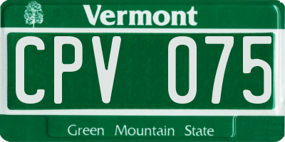 VT license plate CPV075