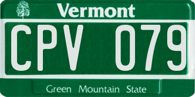 VT license plate CPV079