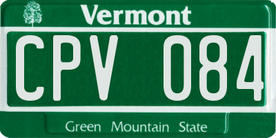 VT license plate CPV084