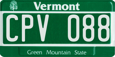 VT license plate CPV088