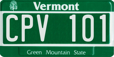 VT license plate CPV101