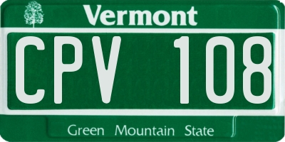 VT license plate CPV108