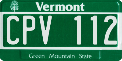 VT license plate CPV112