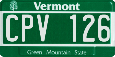 VT license plate CPV126