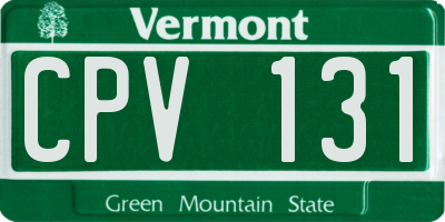 VT license plate CPV131